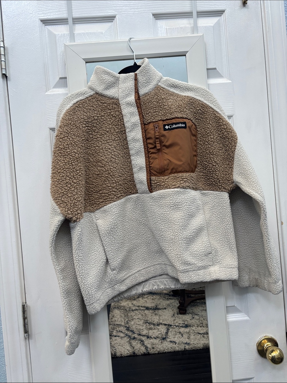 Columbia Women’s Two-Tone Sherpa Jacket - Cream & Brown